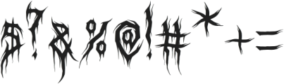 Deathcore otf (400) Font OTHER CHARS
