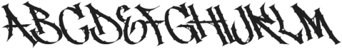 Deathmetal Regular otf (400) Font UPPERCASE