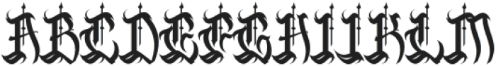 Deaths Hallows Regular otf (400) Font UPPERCASE
