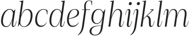 Debira Light Italic otf (300) Font LOWERCASE