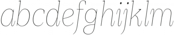 Debira Thin Italic otf (100) Font LOWERCASE