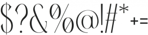 Decondor Thin otf (100) Font OTHER CHARS