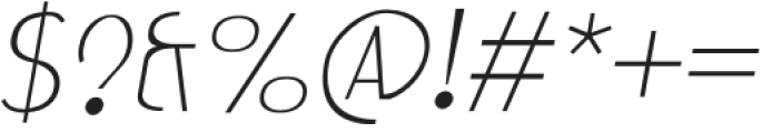 Decophile Light Italic otf (300) Font OTHER CHARS