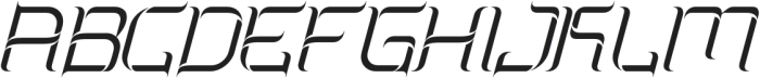 Deeply Bonding Regular Italic otf (400) Font UPPERCASE