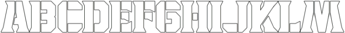 Defront Outline otf (400) Font UPPERCASE