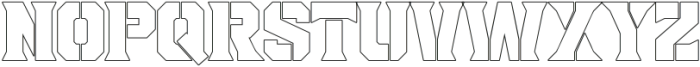 Defront Outline otf (400) Font UPPERCASE