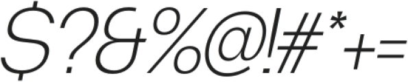 Degitan Extra Light Italic Semi Condensed otf (200) Font OTHER CHARS