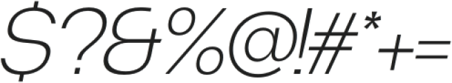 Degitan Extra Light Italic otf (200) Font OTHER CHARS