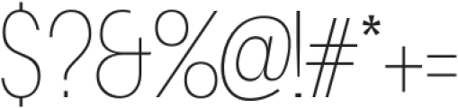 Degitan Thin Condensed otf (100) Font OTHER CHARS
