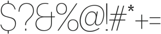 Degitan Thin Semi Condensed otf (100) Font OTHER CHARS