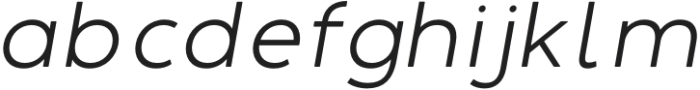 DelRay Italic Light otf (300) Font LOWERCASE