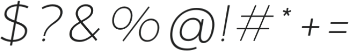 DelRay Italic Thin otf (100) Font OTHER CHARS