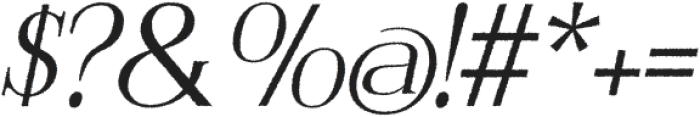 Delcy Rough Italic otf (400) Font OTHER CHARS