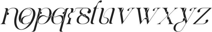Deliberate Rationality Regular Italic otf (400) Font LOWERCASE