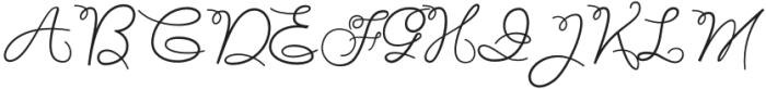 Delicate Flow Regular otf (400) Font UPPERCASE