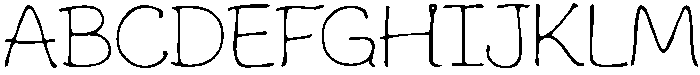 Delicate Line Regular otf (400) Font UPPERCASE