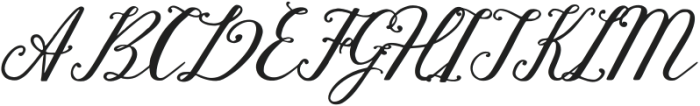 Delicate Promise Regular otf (400) Font UPPERCASE