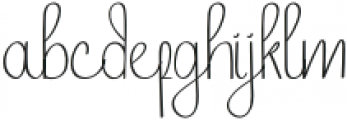 Delicate-Regular otf (400) Font LOWERCASE