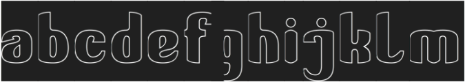 Delightful Challenge-Hollow-Inv otf (300) Font LOWERCASE