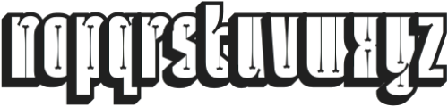 Delimpa Extrude Left otf (400) Font LOWERCASE