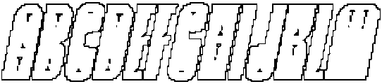 Delimpa Pixel Outline otf (400) Font UPPERCASE