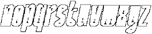 Delimpa Pixel Outline otf (400) Font LOWERCASE