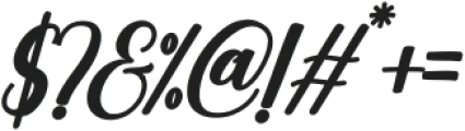 Delisha Vegan Bold Italic otf (700) Font OTHER CHARS