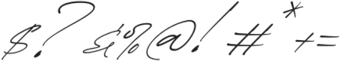 Dellany Signature Italic otf (400) Font OTHER CHARS
