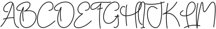 Dellinda Signature Regular otf (400) Font UPPERCASE