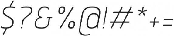 Delm ExtraLight Italic otf (200) Font OTHER CHARS