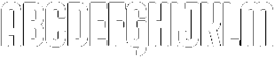 Delonie Rounded Stroke otf (400) Font UPPERCASE