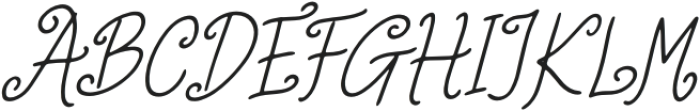 Delviyani Letter Italic otf (400) Font UPPERCASE