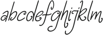 Delviyani Letter Italic otf (400) Font LOWERCASE