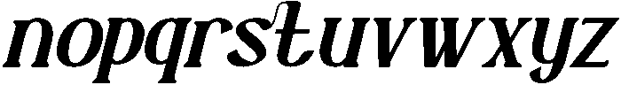 Demerique Italic otf (400) Font LOWERCASE