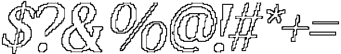 Demila Pixel Outline otf (400) Font OTHER CHARS