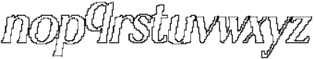Demila Pixel Outline otf (400) Font LOWERCASE