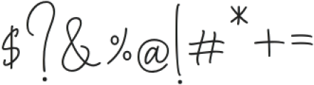 Denira Signature otf (400) Font OTHER CHARS