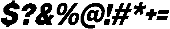 Denova Black Semi Condenced Italic otf (900) Font OTHER CHARS