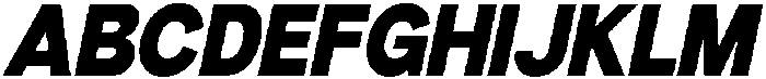 Denova Black Semi Condenced Italic otf (900) Font UPPERCASE
