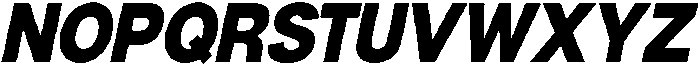 Denova Black Semi Condenced Italic otf (900) Font UPPERCASE