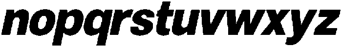 Denova Black Semi Condenced Italic otf (900) Font LOWERCASE