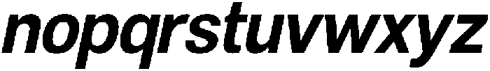 Denova Bold Semi Condenced Italic otf (700) Font LOWERCASE