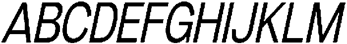 Denova Condensed Italic otf (400) Font UPPERCASE