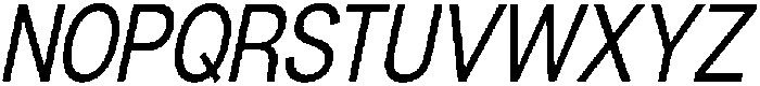 Denova Condensed Italic otf (400) Font UPPERCASE