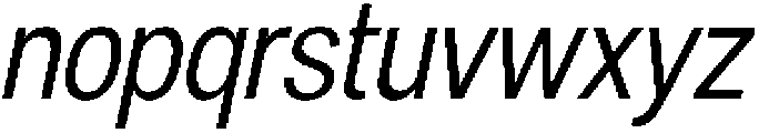 Denova Condensed Italic otf (400) Font LOWERCASE