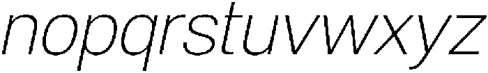 Denova Extra Light Italic otf (200) Font LOWERCASE