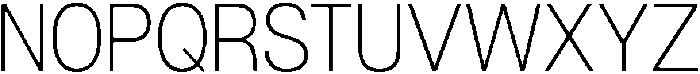 Denova Extra Light Semi Condenced otf (200) Font UPPERCASE