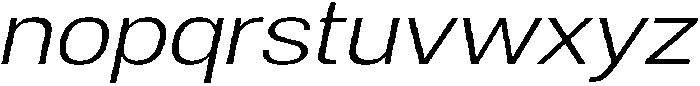 Denova Light Expanded Italic otf (300) Font LOWERCASE