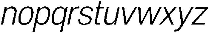 Denova Light Semi Condenced Italic otf (300) Font LOWERCASE