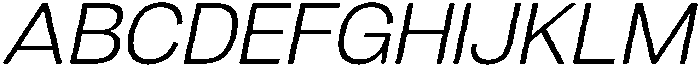 Denova Light Semi Expanded Italic otf (300) Font UPPERCASE